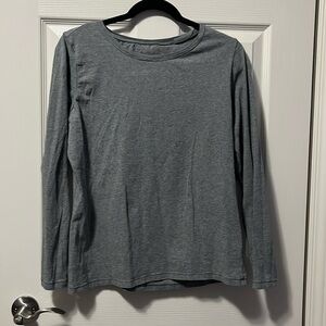 Women's Long-Sleeve T-Shirt Tee Grey Large Casual Winter Wear Comfortable